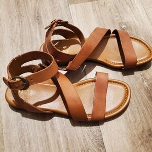 Franco Sarto Leather Sandals. Size 9.